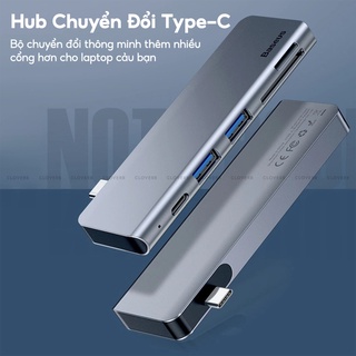 Hub Type C Chuyển Đổi 5 Trong 1 Baseus Harmonica Usb 3.0, Tf/sd Card Reader, Type C Pd Adapter Cho Macbook/ Ipad/ Laptop