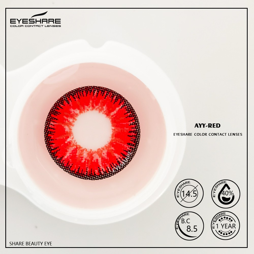 EYESHARE [Hàng mới về] Cặp kính áp tròng nhiều màu sắc tùy chọn dành cho làm đẹp hóa trang halloween