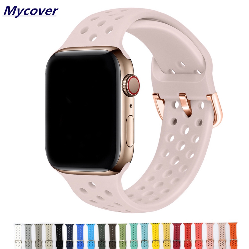 Dây đeo silicone mềm nhiều màu 45mm 41mm 38mm 40mm 42mm 44mm cho đồng hồ iwatch series 7 6 SE 5 4 3 2 1