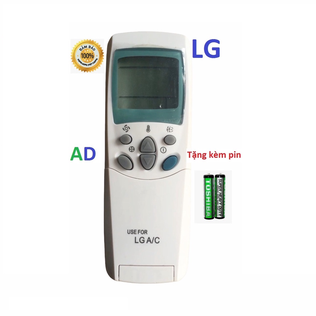 Điều khiển điều hòa LG G07AH loại nắp gập 1 nút xanh - tặng kèm pin chính hãng - Remote máy lạnh LG G07AH