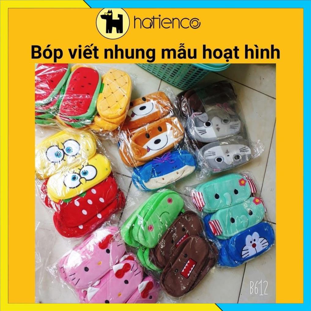 [FREESHIP] Bóp viết, hộp bút nhung hoạt hình cute