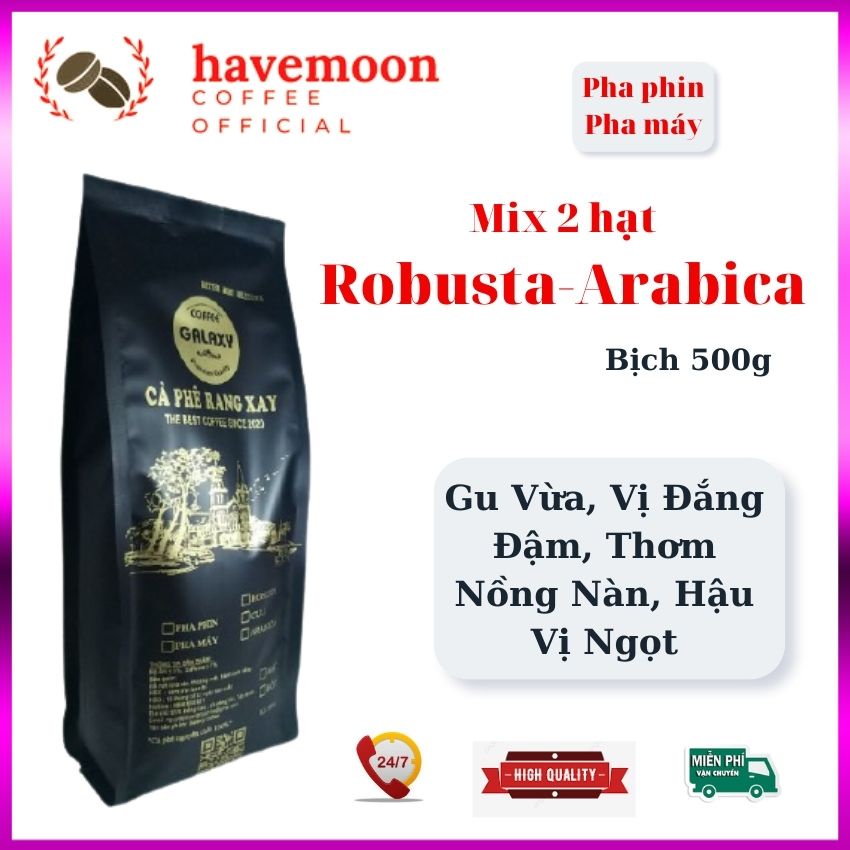 Cà Phê Nguyên Chất Mix 2 Hạt Robusta Và Arabica Pha Phin, Pha Máy Gu Vừa, Vị Đắng Đậm, Thơm Nồng Nàn, Hậu Vị Ngọt | BigBuy360 - bigbuy360.vn