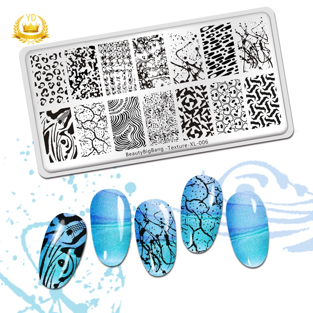 Bảng In Họa Tiết Trang Trí Móng XL-006 6*12cm