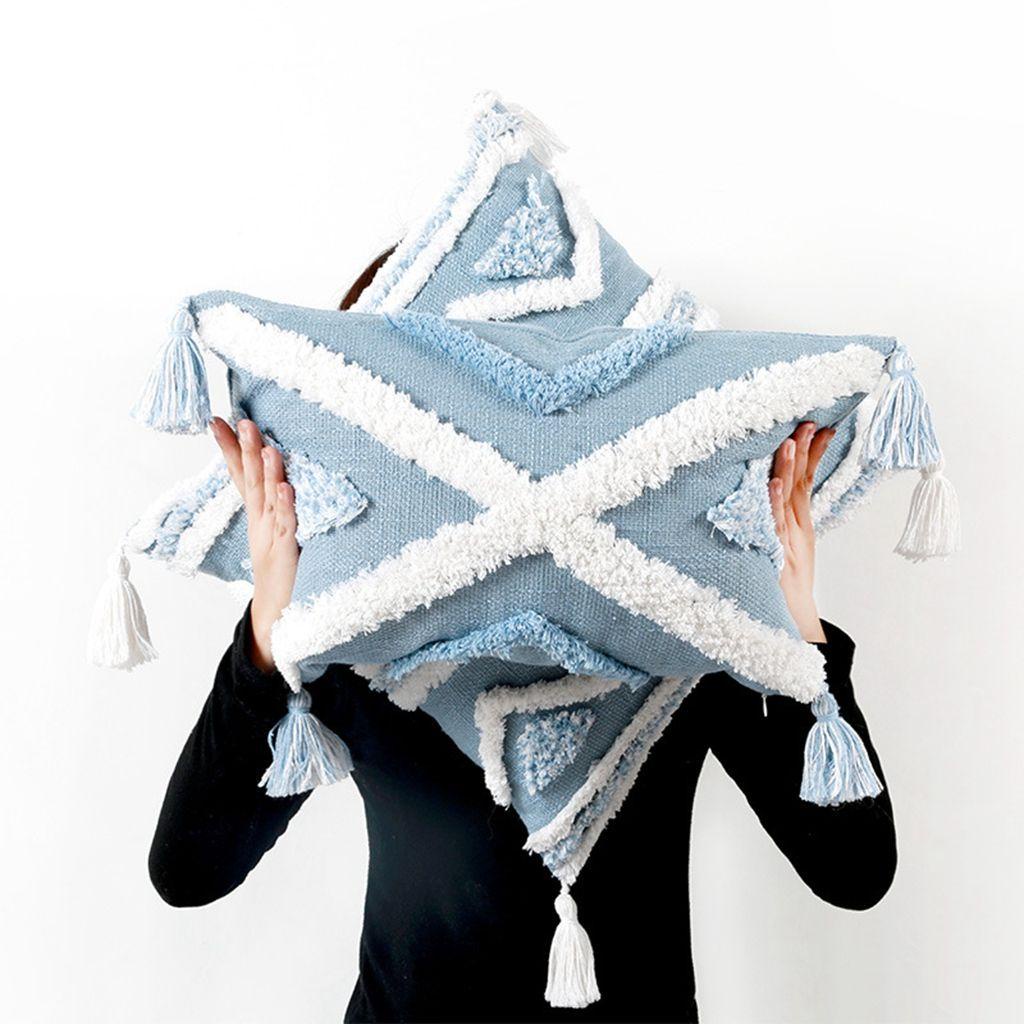 Vỏ Gối Thêu Họa Tiết Hình Học 3 Kiểu Khác Nhau WMES15H Cho Phòng Khách Ốp