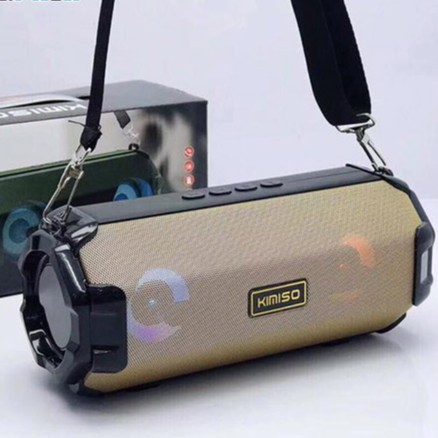 Loa Bluetooth KIMISO KM-205 TWS Kết Nối Cùng Lúc 2 Loa - Có Đèn LED Và Dây Đeo (Màu Ngẫu Nhiên)
