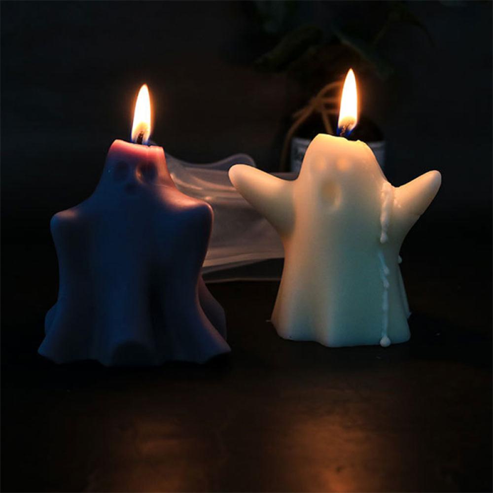 Khuôn Silicone Làm Nến / Xà Phòng Hình Ma 3D Trang Trí Halloween A9L7
