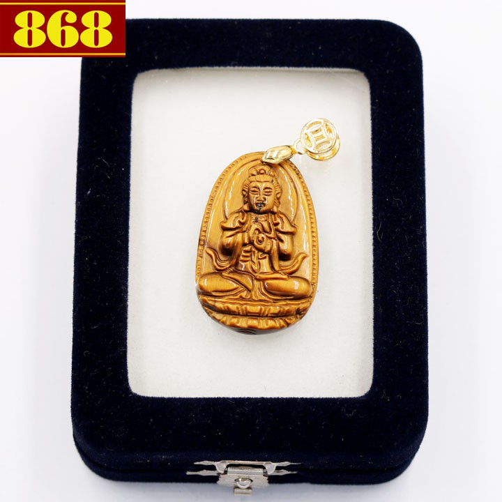Mặt dây chuyền Phật Đại Nhật như lai nâu 3.8cm - Hộ mệnh người tuổi Mùi, Thân