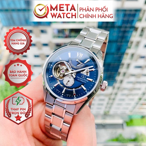Đồng Hồ Nam Orient Star Joker Skeleton Blue Lộ Máy Open Heart 41mm- RE-AV0003L ĐỒNG HỒ NHẬT CHÍNH HÃNG