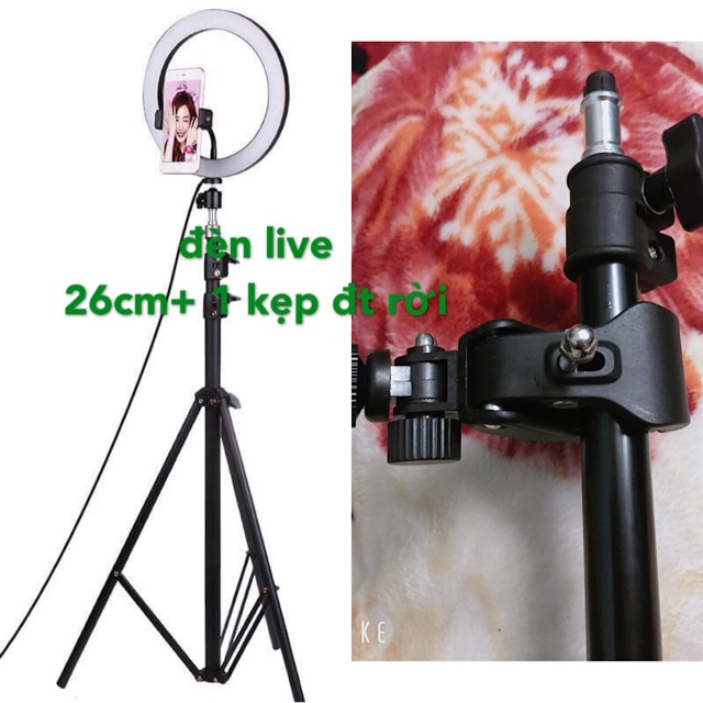 COMPO ĐÈN LIVESTREAM 26cm+ kẹp ĐT RỜI khach đặt