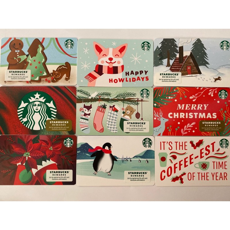 Thẻ Starbucks bản Mỹ mùa Giáng sinh 2020 - Valentine 2021