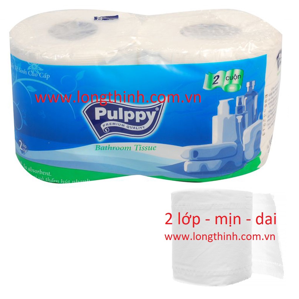 Lốc 10 cuộn giấy vệ sinh Pulppy