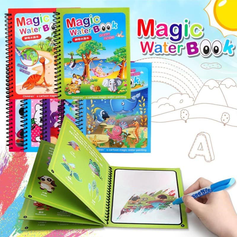 HÀNG TRUNG COMBO 3 CUỐN SÁCH TÔ MÀU MA THUẬT - MAGIC WATER BOOK COLOURING