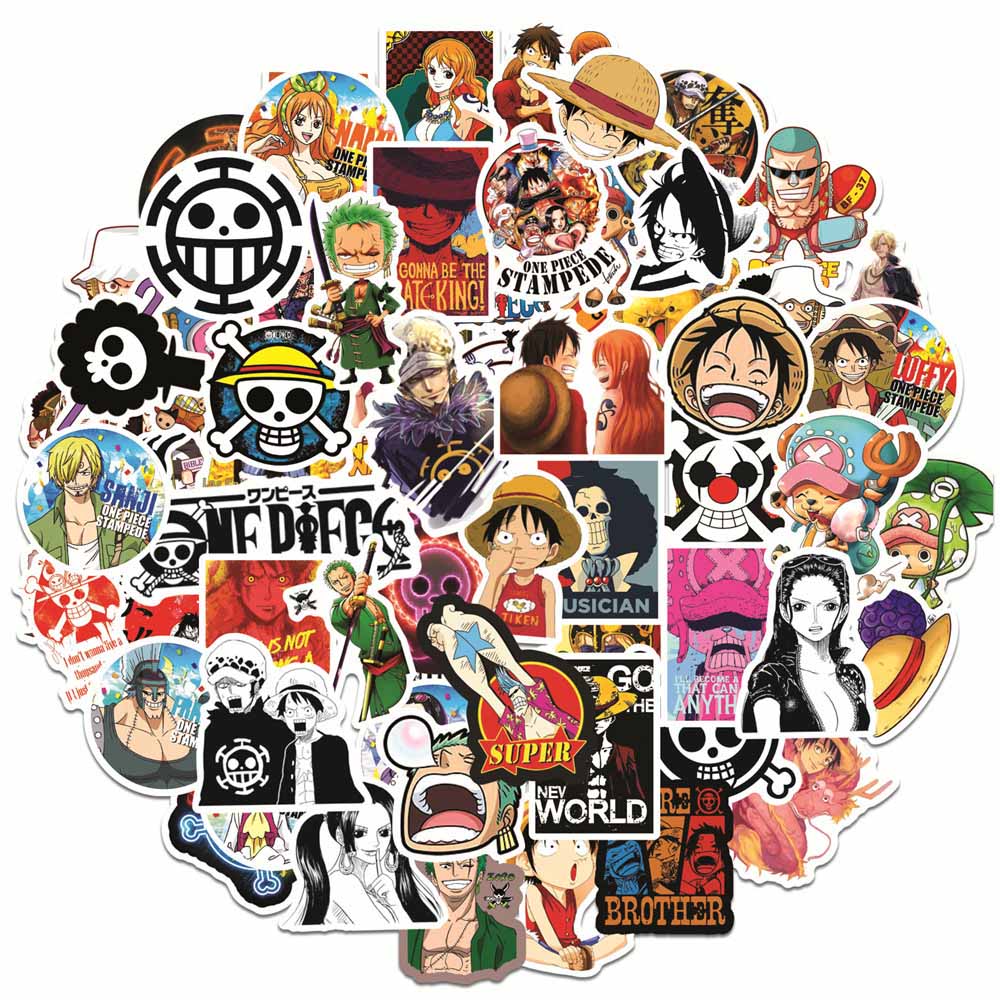 Set 50 hình dán ROBIN nhân vật One Piece chống bám dầu/ chống thấm nước để trang trí tiện dụng