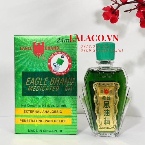 Dầu Gió Con Ó Xanh 2 nắp 24ml