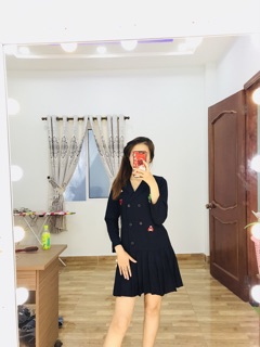 Đầm vest xếp ly Hàn Quốc