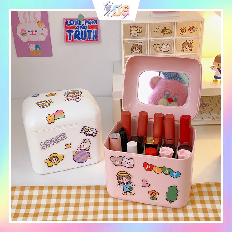 Hộp đựng son môi kèm gương cực xinh xắn ulzzang