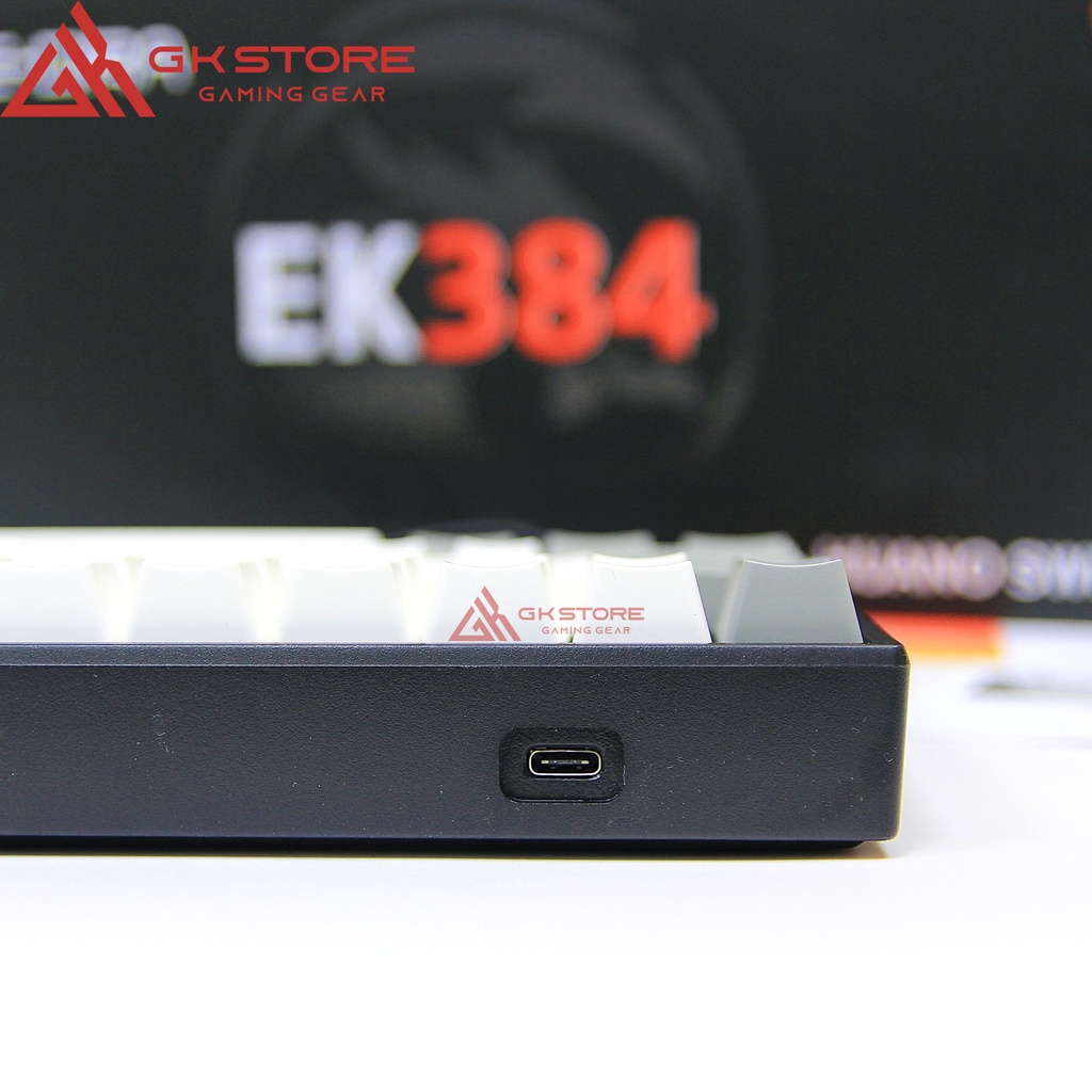 Bàn phím cơ⚡️𝐂𝐚𝐦 𝐤𝐞̂́𝐭 𝐜𝐡𝐢́𝐧𝐡 𝐡𝐚̃𝐧𝐠⚡️E-Dra EK384 Led RGB, Huano switch gõ êm xài bền - Bảo hành 24 tháng