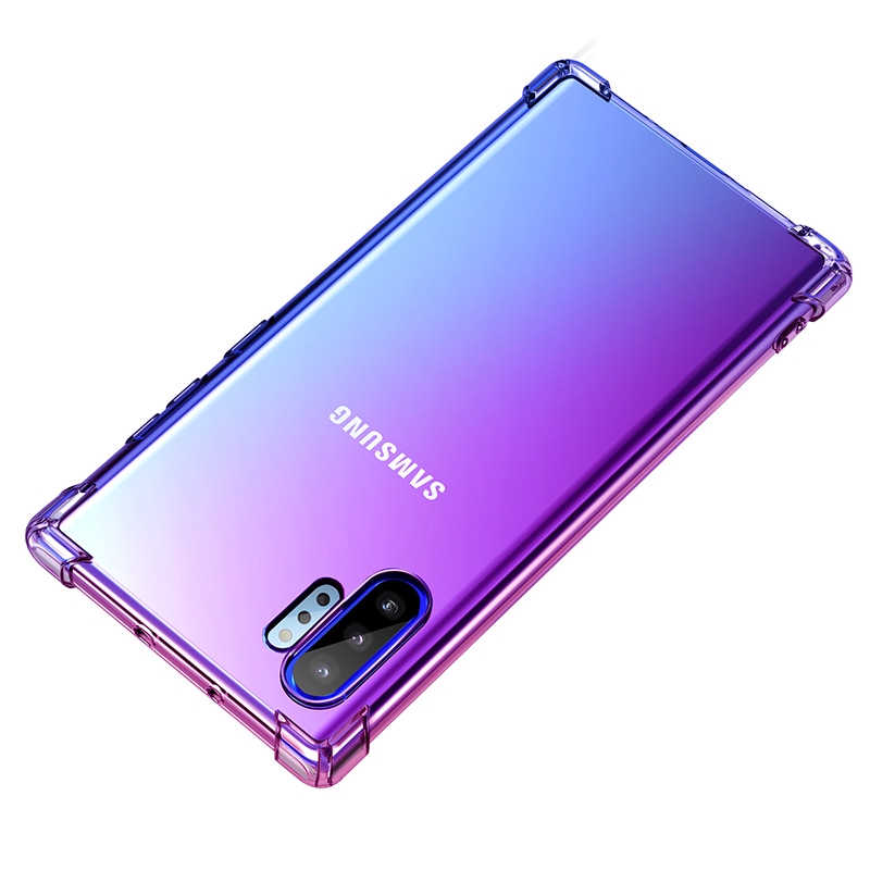 Ốp Điện Thoại TPU Mềm Siêu Mỏng Trong Suốt Màu Gradient Cho Samsung Galaxy Note 10 Pro Plus Lite 9 8 A50 A50S A30S A51 4G