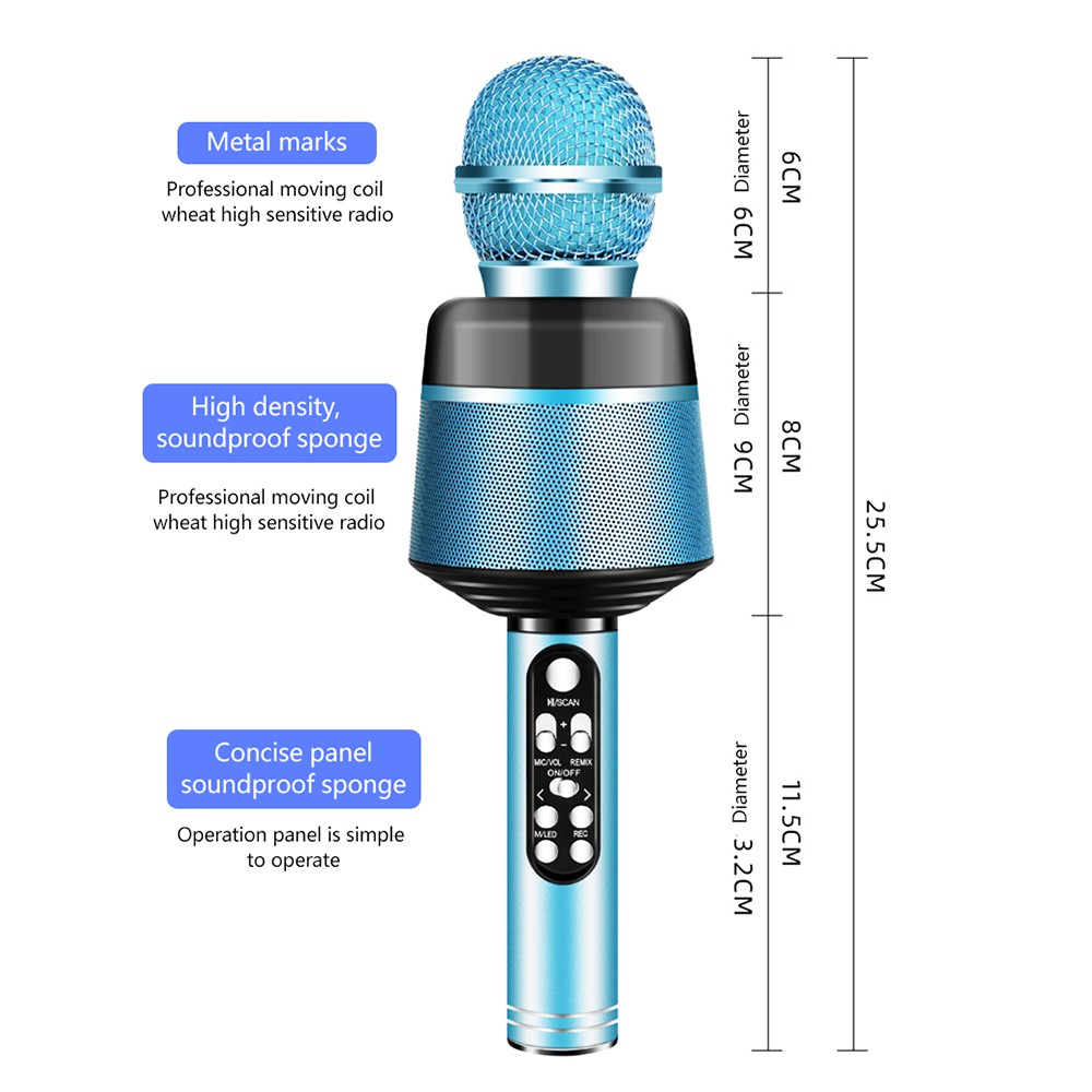 Q008 Máy Micro Karaoke Bluetooth Không dây Loa Bluetooth tại nhà cho Android / iPhone / iPad / PC