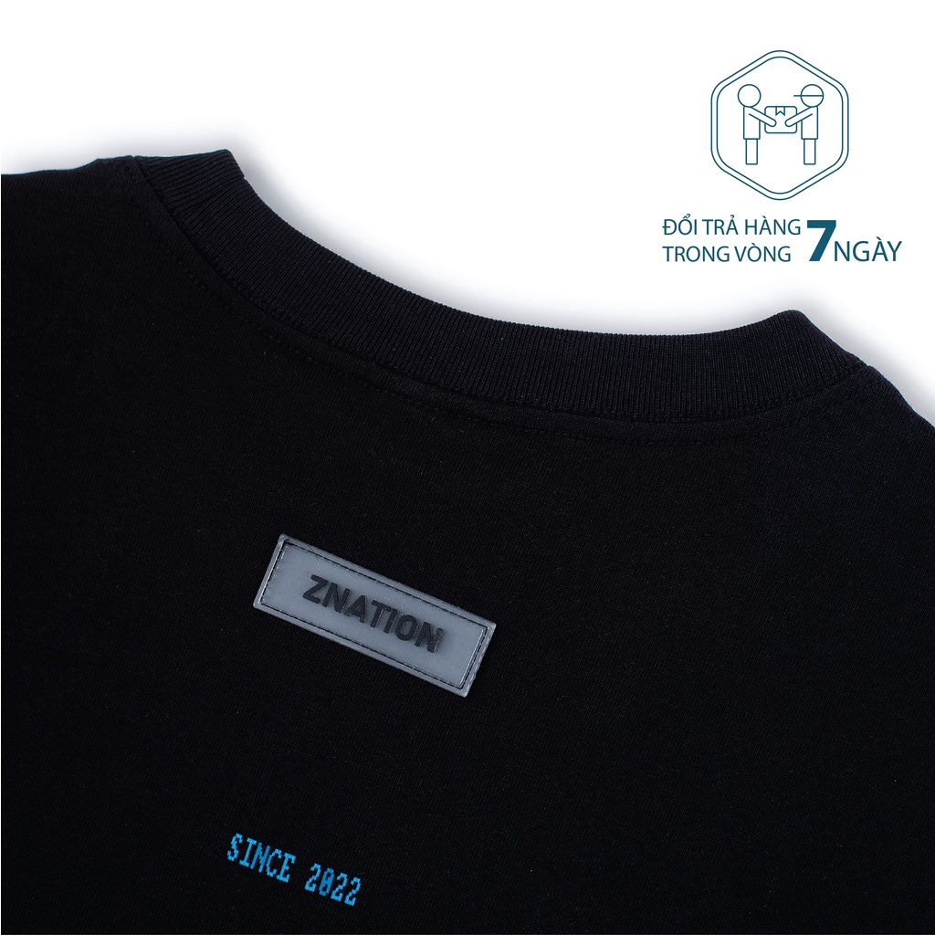 Áo thun ZNATION Gradient Tee Unisex Oversize Màu Đen Form Rộng Nam Nữ
