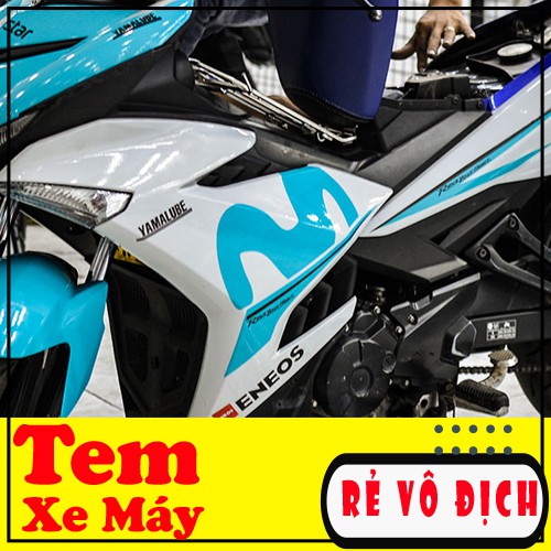 Tem Trùm Exciter 150 🍀FREEESHIP 🍀 Xanh Trắng