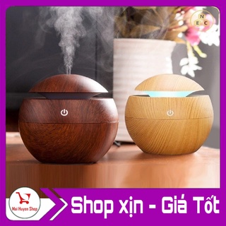 Máy xông tinh dầu hình cầu màu vân gỗ mini