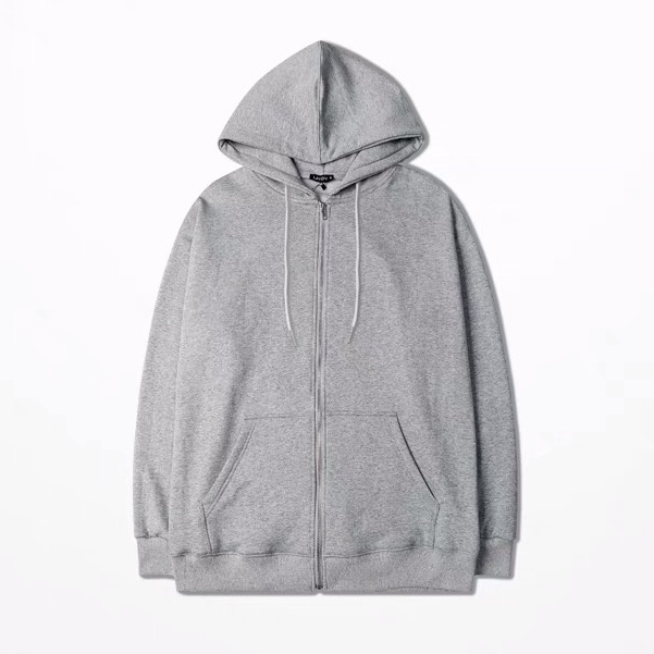 Áo hoodie zip unisex, áo nỉ có mũ khóa kéo unisex form rộng chính hãng Nelly Heybig 6 màu trơn basic siêu hot 2021
