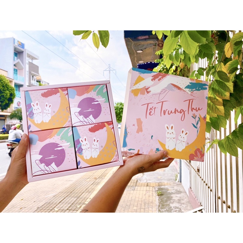 THỎ HỒNG 4 BÁNH - HỘP BÁNH TRUNG THU
