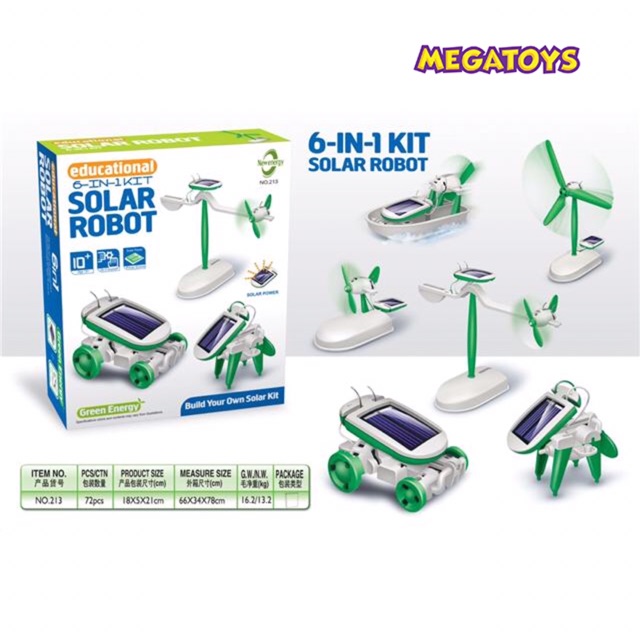 Đồ Chơi Giáo Dục Stem - Quạt Chạy Bằng Năng Lượng Mặt Trời - Lắp Ráp 6 Mô Hình Khác Nhau - 213  - MGT