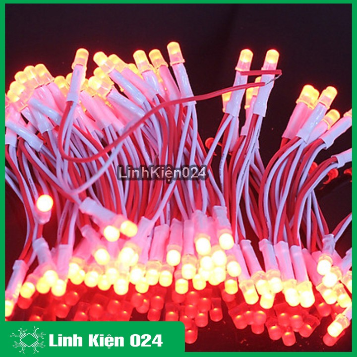 Cuộn 100 Bóng Led Liền Dây Ø5mm Đủ Màu
