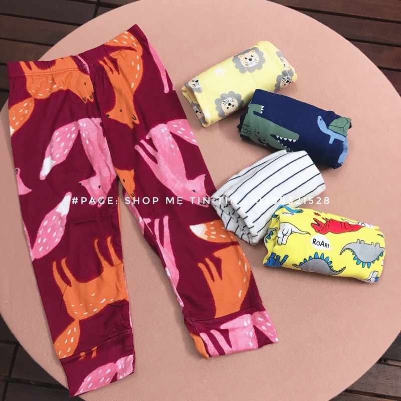 set 5 quần dài cottonbozip cho bé(8-10kg)