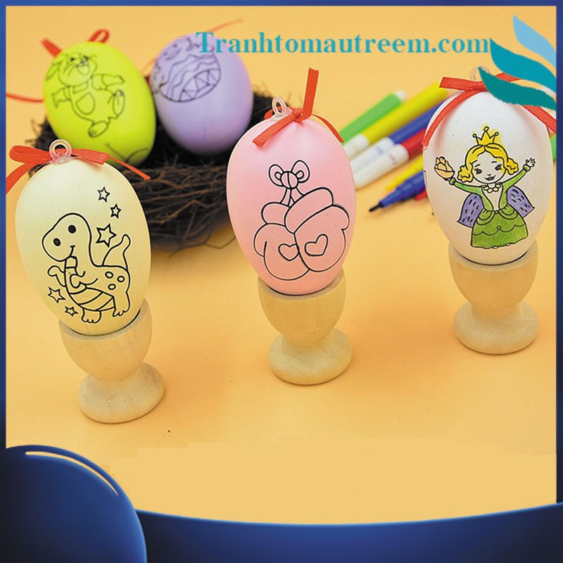 Trứng Tô Màu Sáng Tạo Tặng Kèm Bút Lông