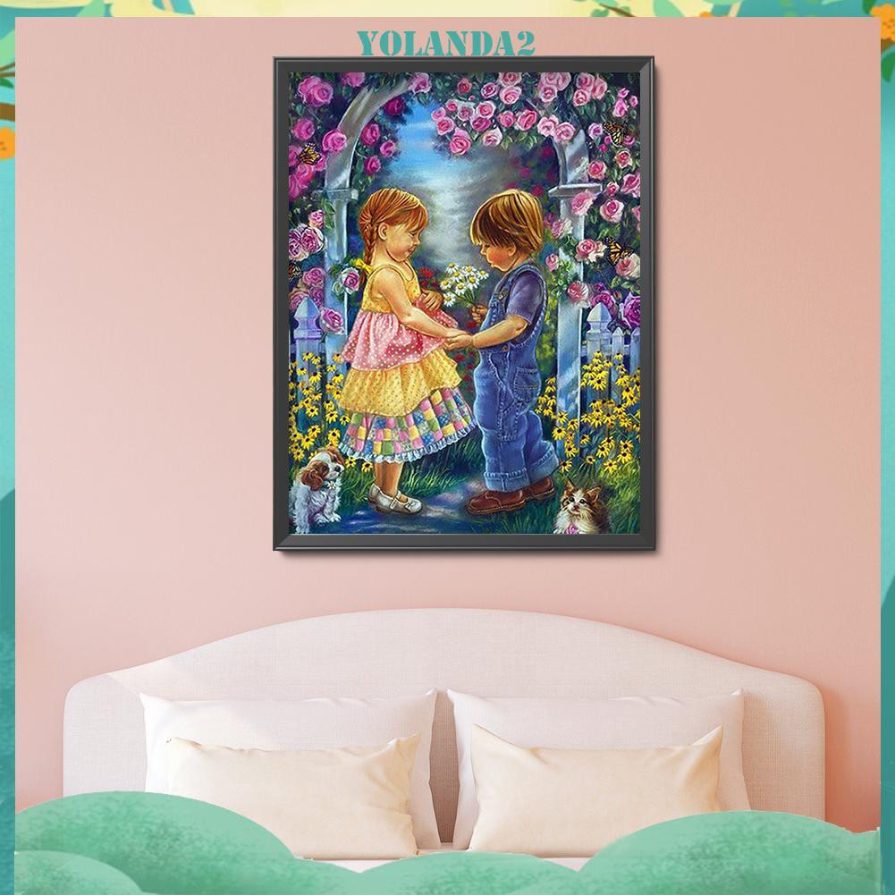 Bộ Tranh Đính Đá 5d Tự Làm Hình Ngôi Nhà Xinh Xắn