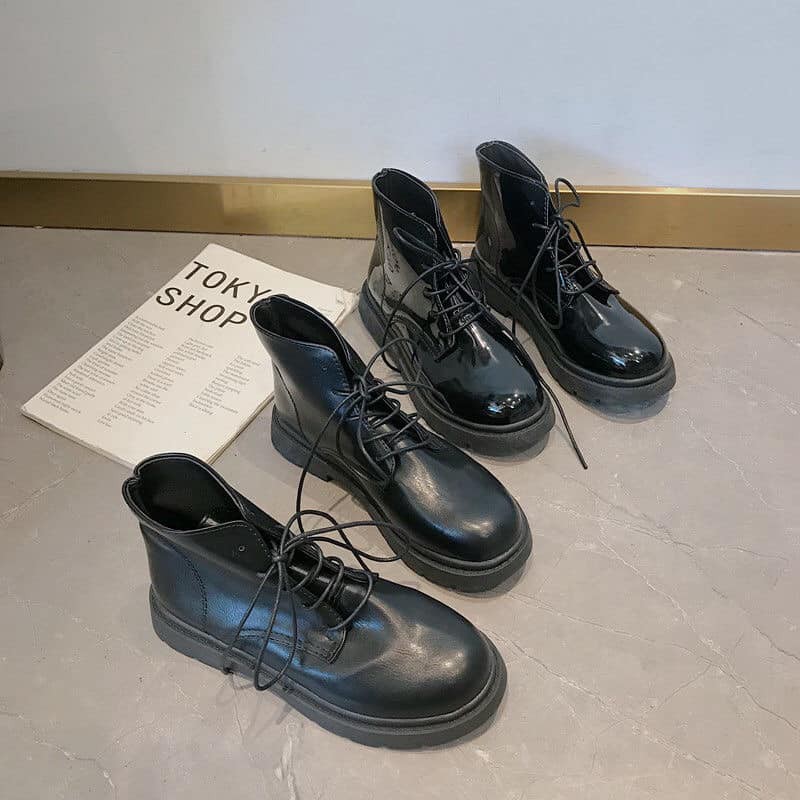 Bốt Cao Cổ Buộc Dây đế 3cm order Ulazzang | BigBuy360 - bigbuy360.vn