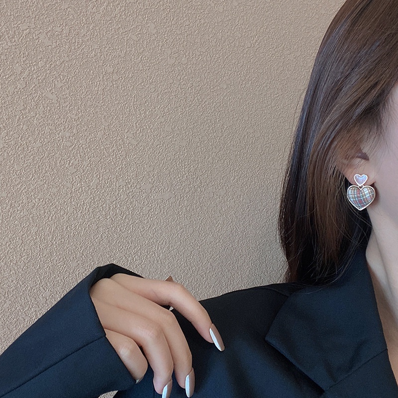 Bông Tai Hình Trái Tim Bằng Vải Thời Trang 2022 Dành Cho Nữ