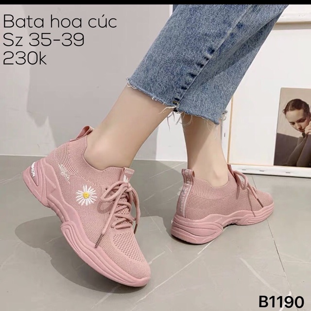 SALE ✔️GIÀY BATA XỎ NỮ THÊU HOA CÚC ⚡ CHẤT sịn : new L ' "