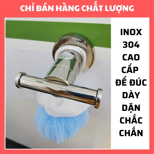 Móc treo quần áo 100% inox 304 CAO CẤP, gắn tường chắc chắn