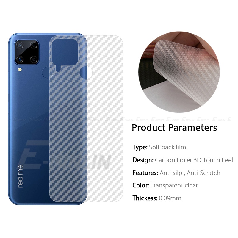 Bộ 5 Miếng Dán Bảo Vệ Mặt Sau Cho Realme C35 / C33 / C31 / C30 / C30s / C25 / C25s / C25Y / C21 / C21Y / C20 / C20A / C17 / C12 / C11 / C3 / C3i Kính