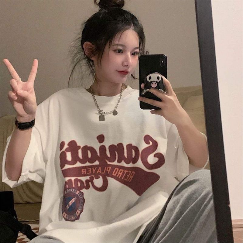 Áo Thun Cotton Form Rộng Tay Lỡ Unisex Saniati