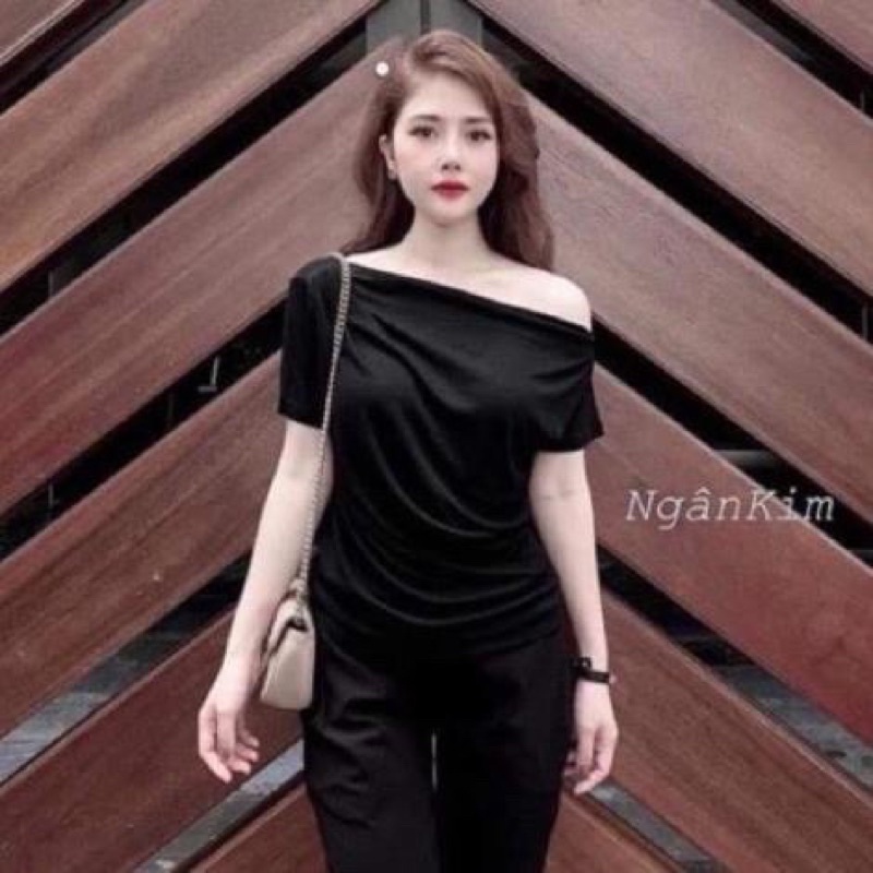 Áo lệch vai bigsize 100kg đổ về