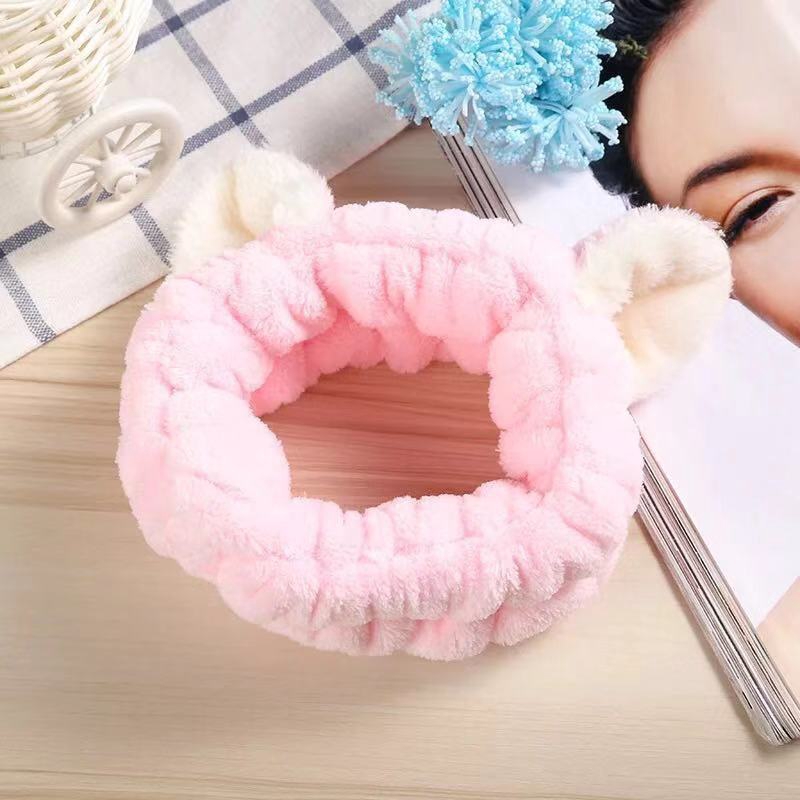 Băng đô rửa mặt hình tai thỏ dễ thương phong cách Hàn Quốc cho nữ