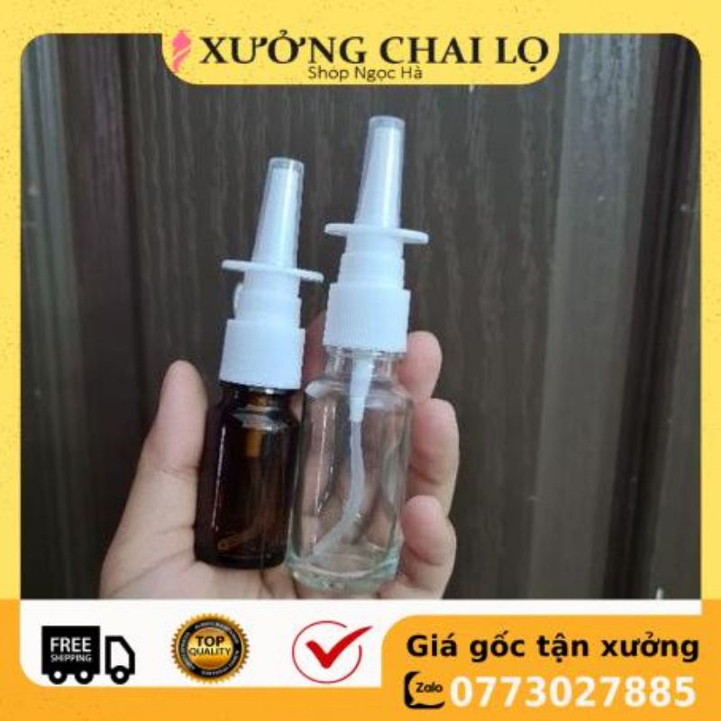 [GIÁ RẺ NHẤT] Chai xịt mũi thẳng 10ml, 20ml chiết dung dịch , phụ kiện du lịch