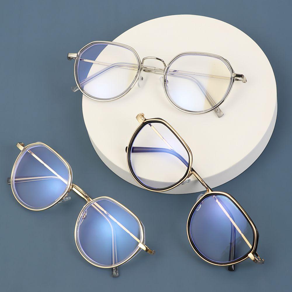 Mắt Kính Gọng Tròn Chống Bức Xạ Ánh Sáng Xanh Phong Cách Retro Thời Trang Unisex