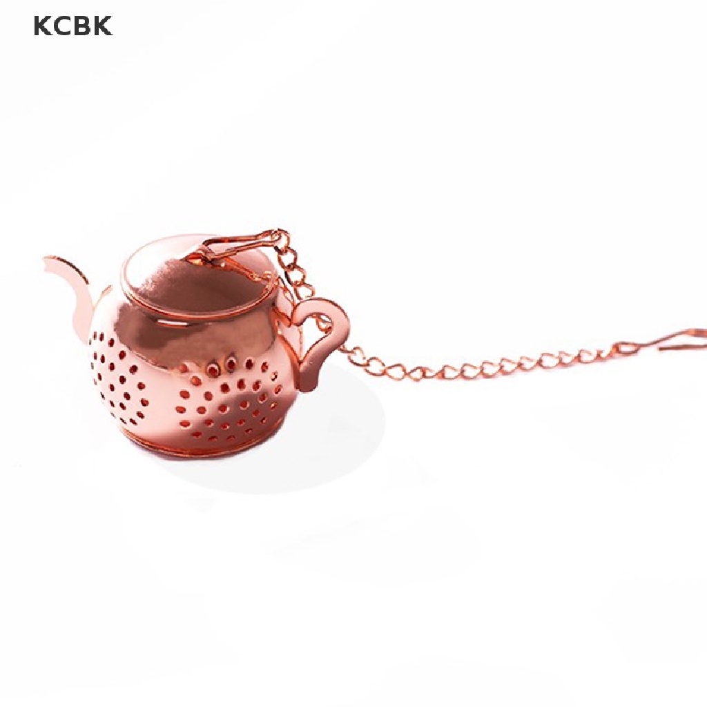 KC Teapot Shape Tea Infuser Spice Flower Tea Strainer Herbal Filter Kitchen Teaware BK
