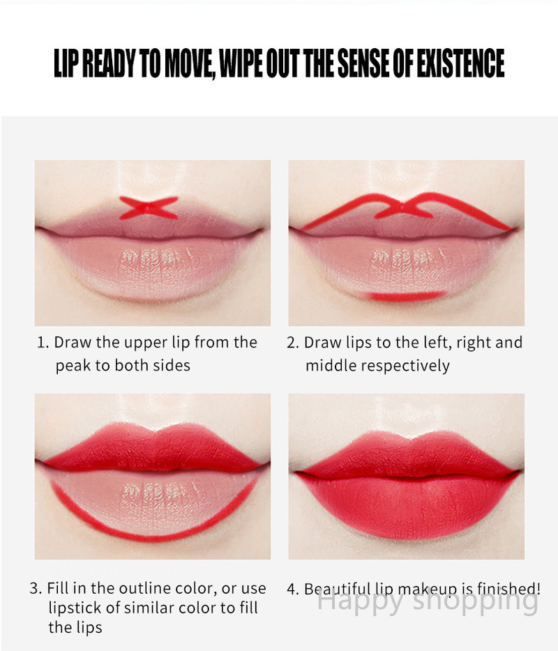 (Hàng Mới Về) Son Môi Kiêm Bút Kẻ Viền Môi Hai Đầu Xoay Tự Động Không Thấm Nước Chống Nhòe | BigBuy360 - bigbuy360.vn