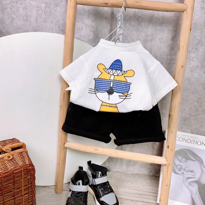 Bộ quần áo, Sét ĐŨI cực mát cho bé trai 7-20kg