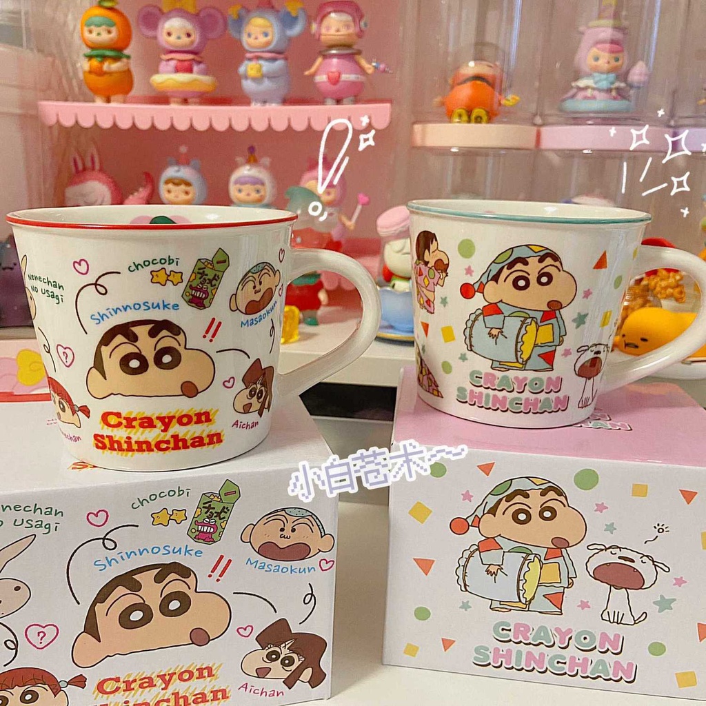 Cốc Sứ Uống Cà Phê Sữa K5BE In Hình Cậu Bé Bút Chì Shin-Chan Kiểu Hàn Quốc Dễ Thương Cho Nam Và
