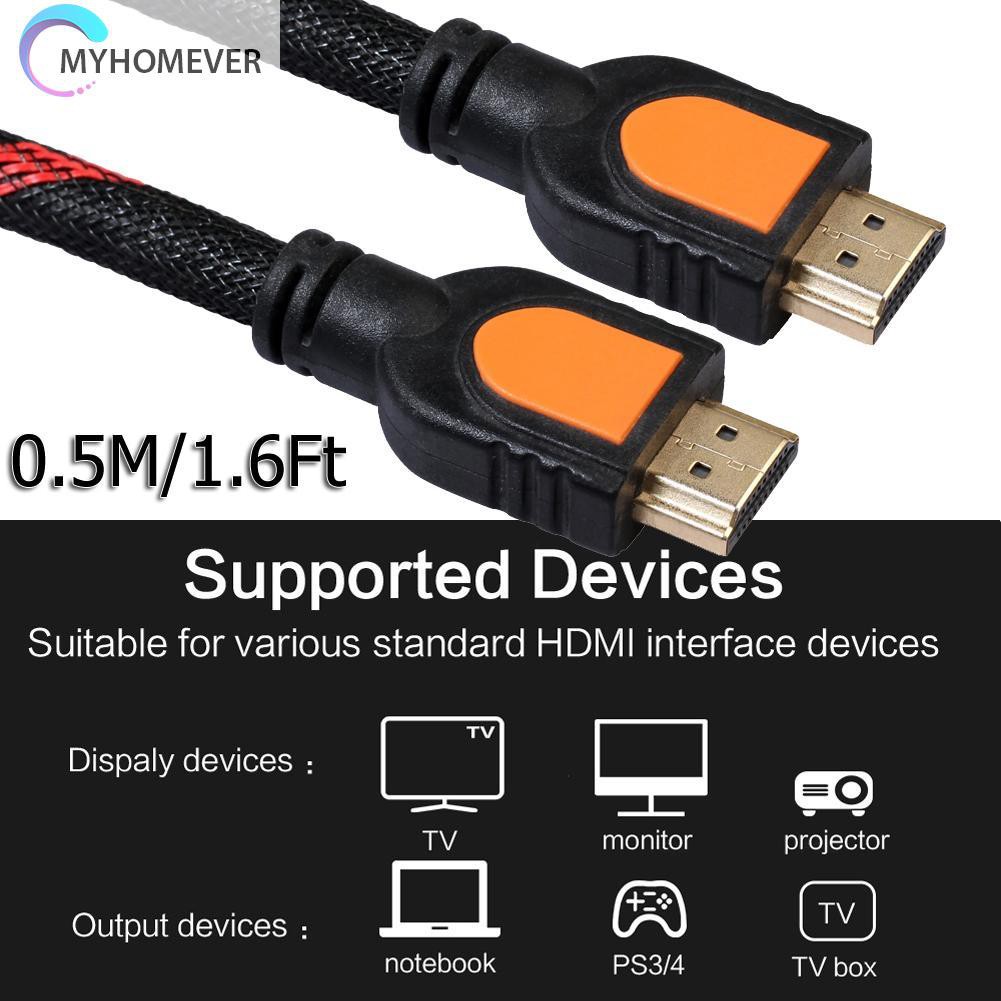 Dây Cáp Hdmi 1080p 1.4v Tốc Độ Cao 0.5m