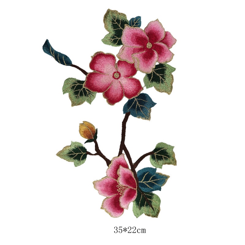 Set 2 Miếng Vá Quần Áo Hình Chim Và Hoa