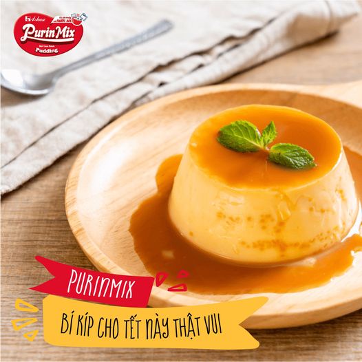 Bột làm bánh flan Nhật PurinMix vị trứng - Đậm vị trứng, béo mịn, an toàn, tiện lợi - Hộp 4 phần